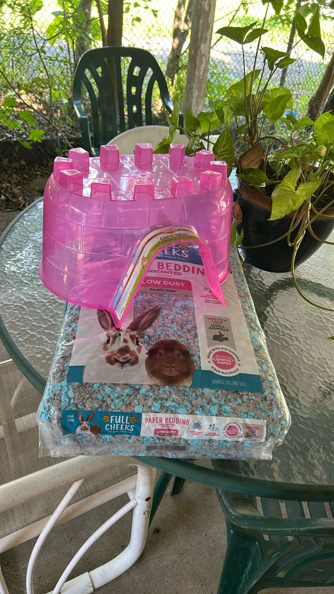bedding and house for guinea pigs, hamsters, rats