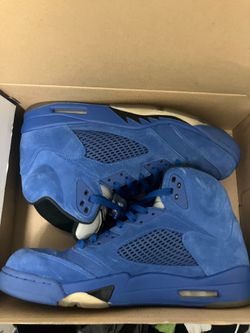 Air Jordan 5’s blue suede