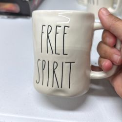Rae Dunn FREE SPIRIT Coffee Mug Cup Large Letter By Magenta