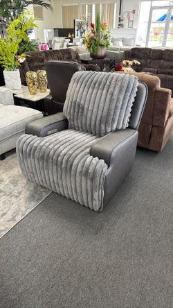 Gray Power Recliner