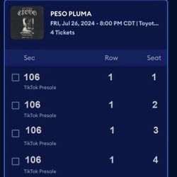 Peso Pluma Tickets Exodo Tour Friday July 26th