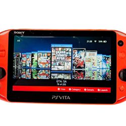 🔥 Sony PlayStation PS Vita PCH-2000 Neon Orange - Loaded with Games 🔥
