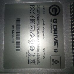 G Drive Thunderbolt 6 Tb
