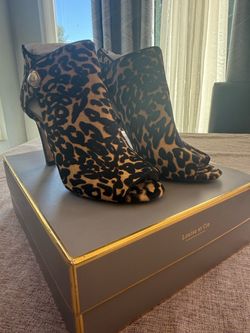 Louise et Cie Leopard Print Ankle Booties
