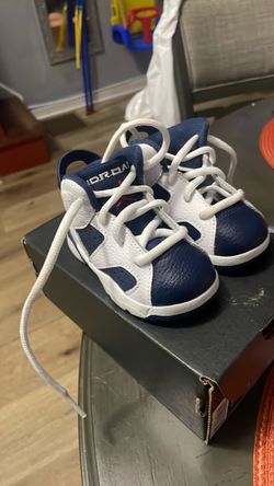 Air Jordan 6 Toddler Sneakers White Navy
