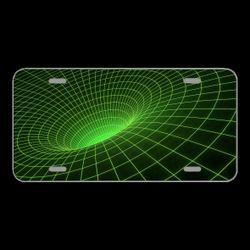License Plare Novelty Car Front Wormhole Space Time Light Tunnel