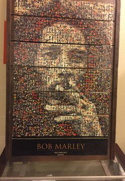 Bob Marley mosaic art & dbl CD - last performance