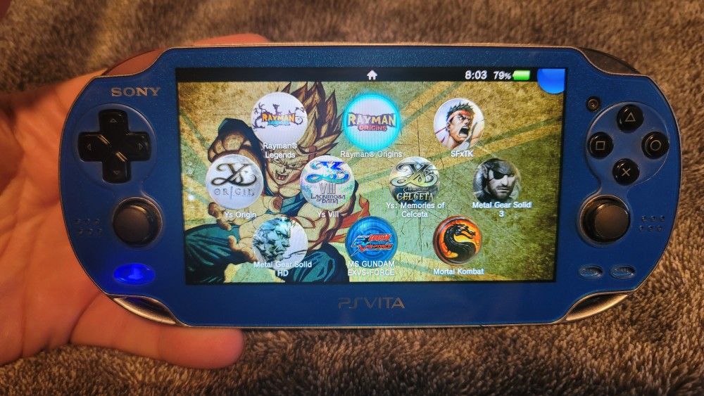 Ps Vita Blue 1000 series Mod-ded Oled Playstation Ps1 Psp