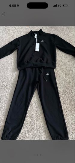 Alo Yoga Black Tracksuit Set with Tags