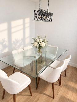 Glass Top Dining Table
