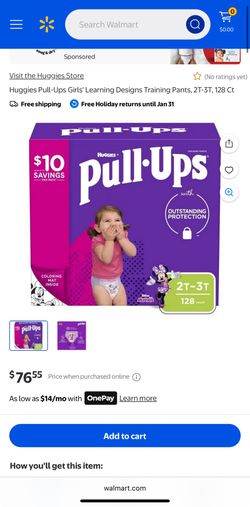 Pull Ups  Huggies 128ct  2T3T