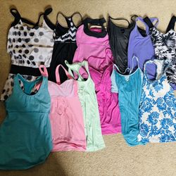 12 Pack Women's Size 6 Lululemon Assorted Athletic Workout Tank Tops