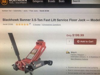 Brand floor jack 3 1/2 ton