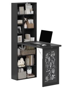 Fold-Out Desk with Bookcase and Chalkboard