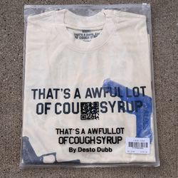 Awful Lot of Cough Syrup Red And Blue Gun Tan T-Shirt Size XL