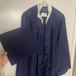 Navy Los Osos Graduation Cap & Gown 5’7”-5’9”