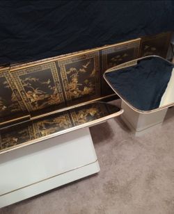 Vintage mirrored tables set of 2 coffee and end table