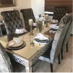 Mirrored Dining Table 