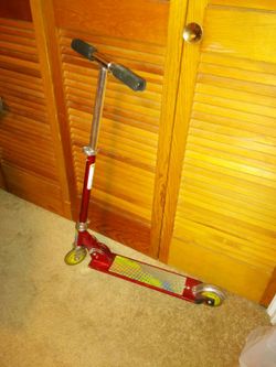 Fire red scooter