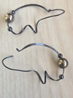 Unique EARRINGS 14KT W/STERLING SILVER 