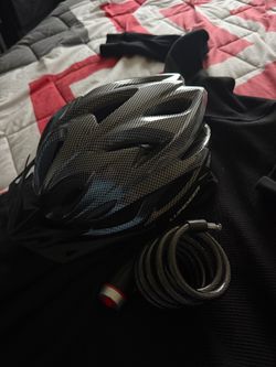 Brand new bicycle helmet with brand new bike lick