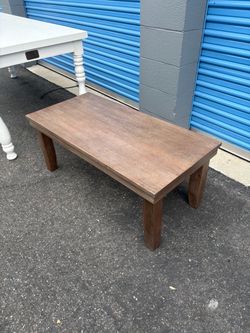 Solid Wood Coffee Table Dark Walnut Finish