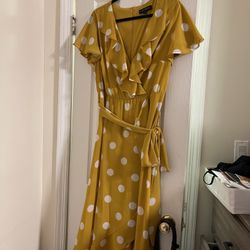 Lane Bryant Size 16 Yellow Dress