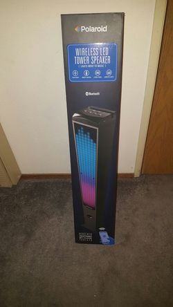 Polaroid bluetooth tower speaker with best sale led lights