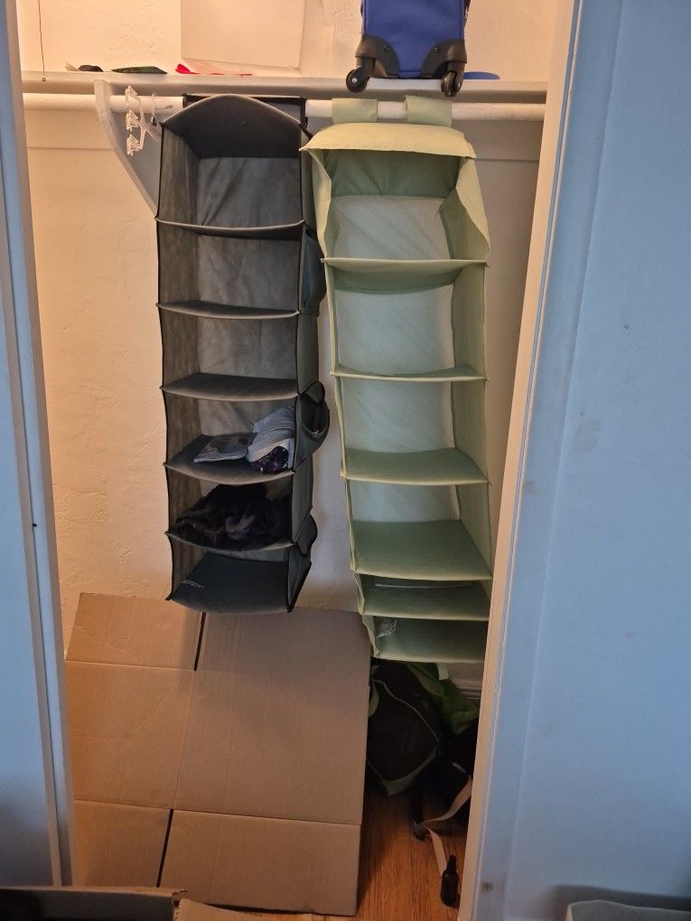 2 Hanging Storage Closet Organizer