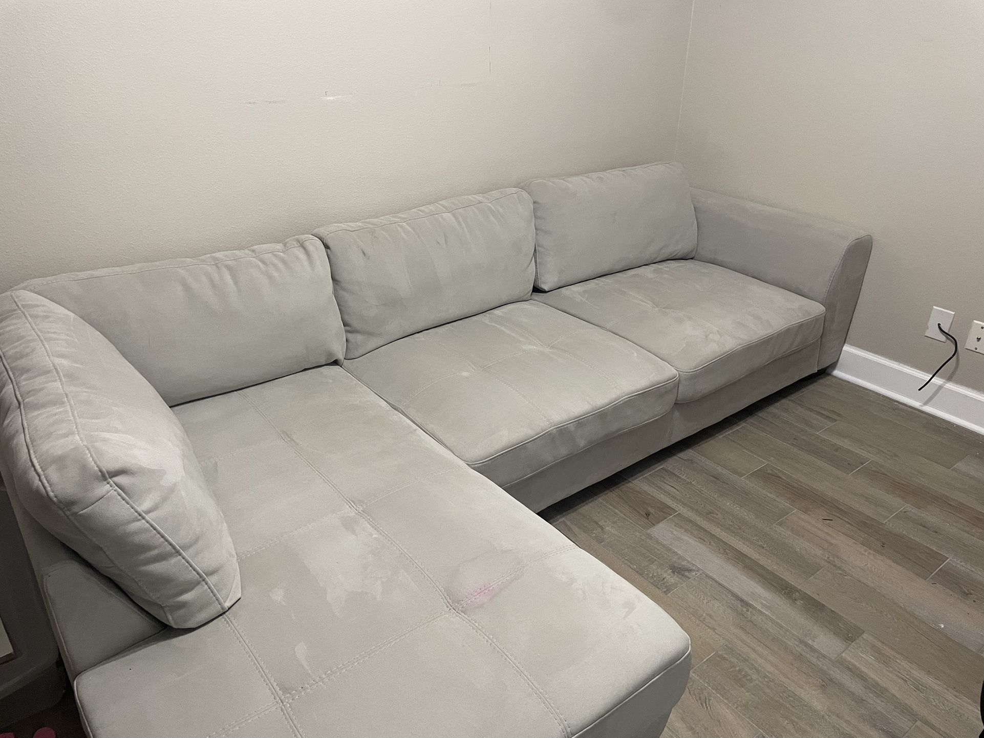 CITY FURNITURE LIGHT GREY SECTIONAL