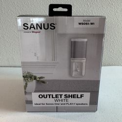 SANUS OUTLET SHELF SPEAKER MOUNT WHITE