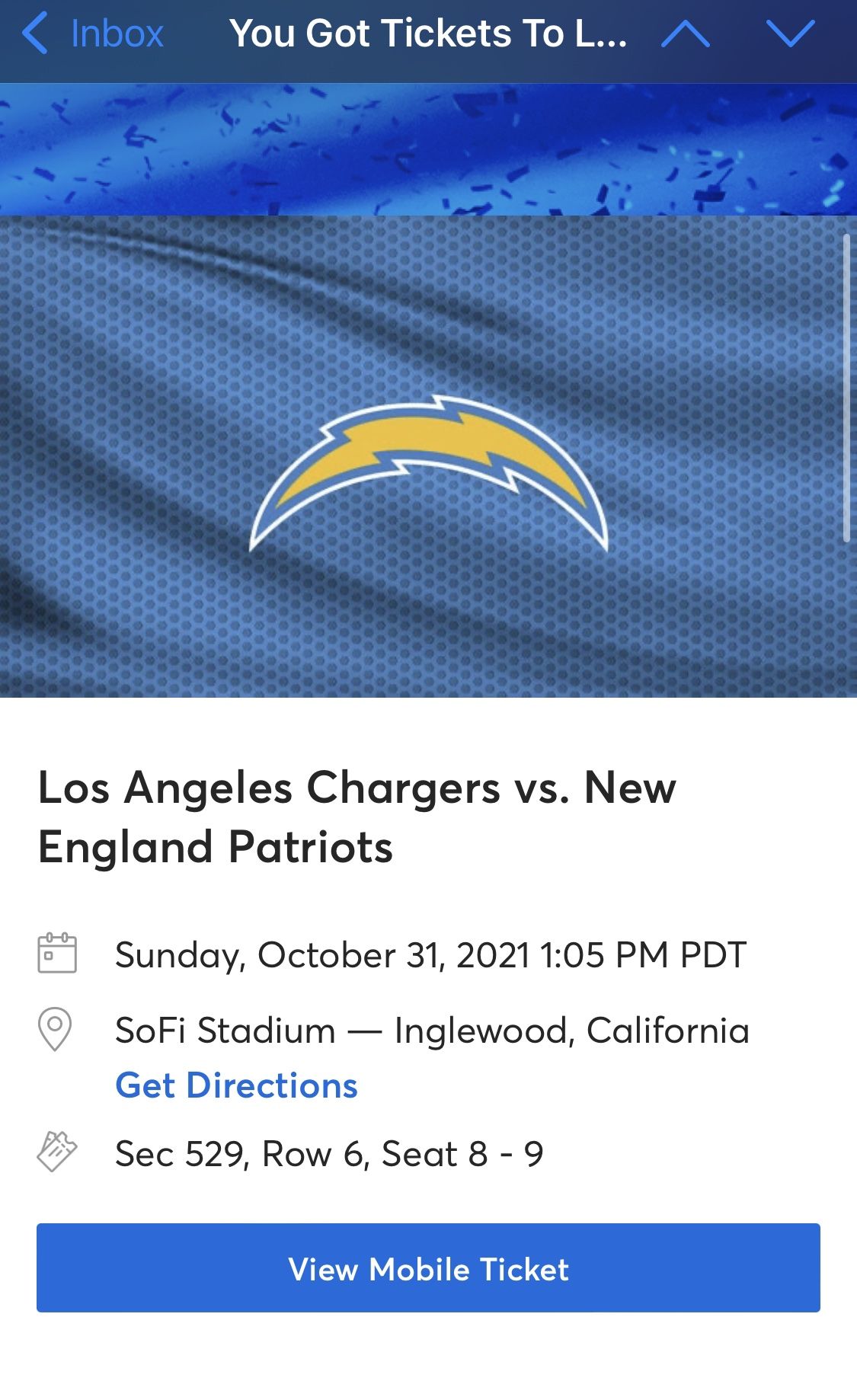 Chargers Game