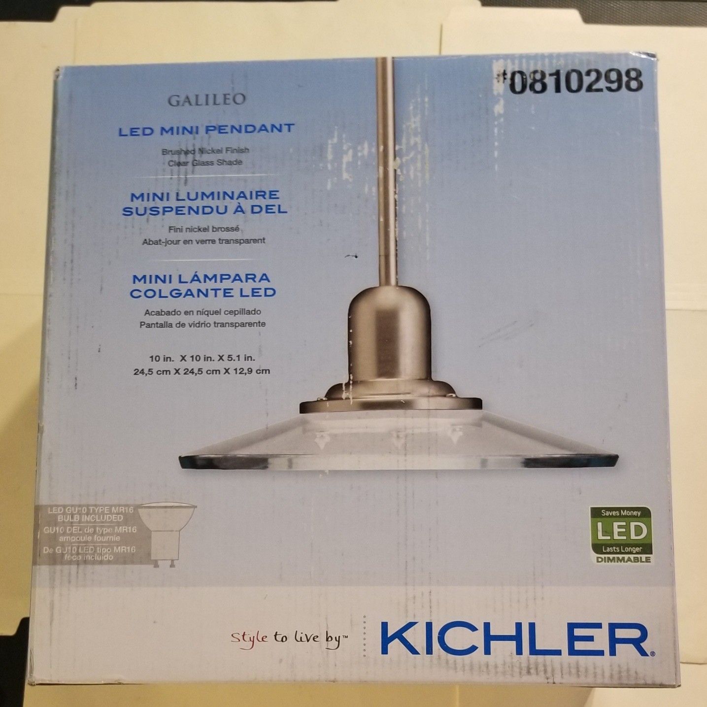 Kichler - LED Mini Pendant 10" (0810298)