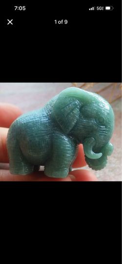 Jadeite jade elephant success business luck display certificate