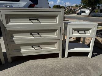 William Sonoma dresser and nightstand set white