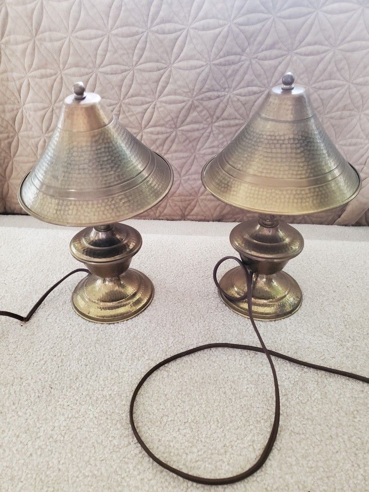Antique Solid Brass Bedside/Table Lamps