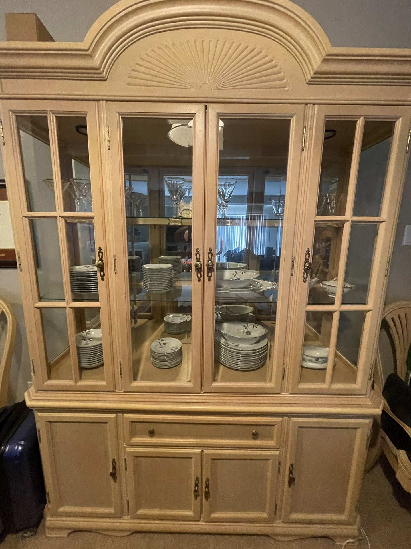Hutch And Dining Table Set