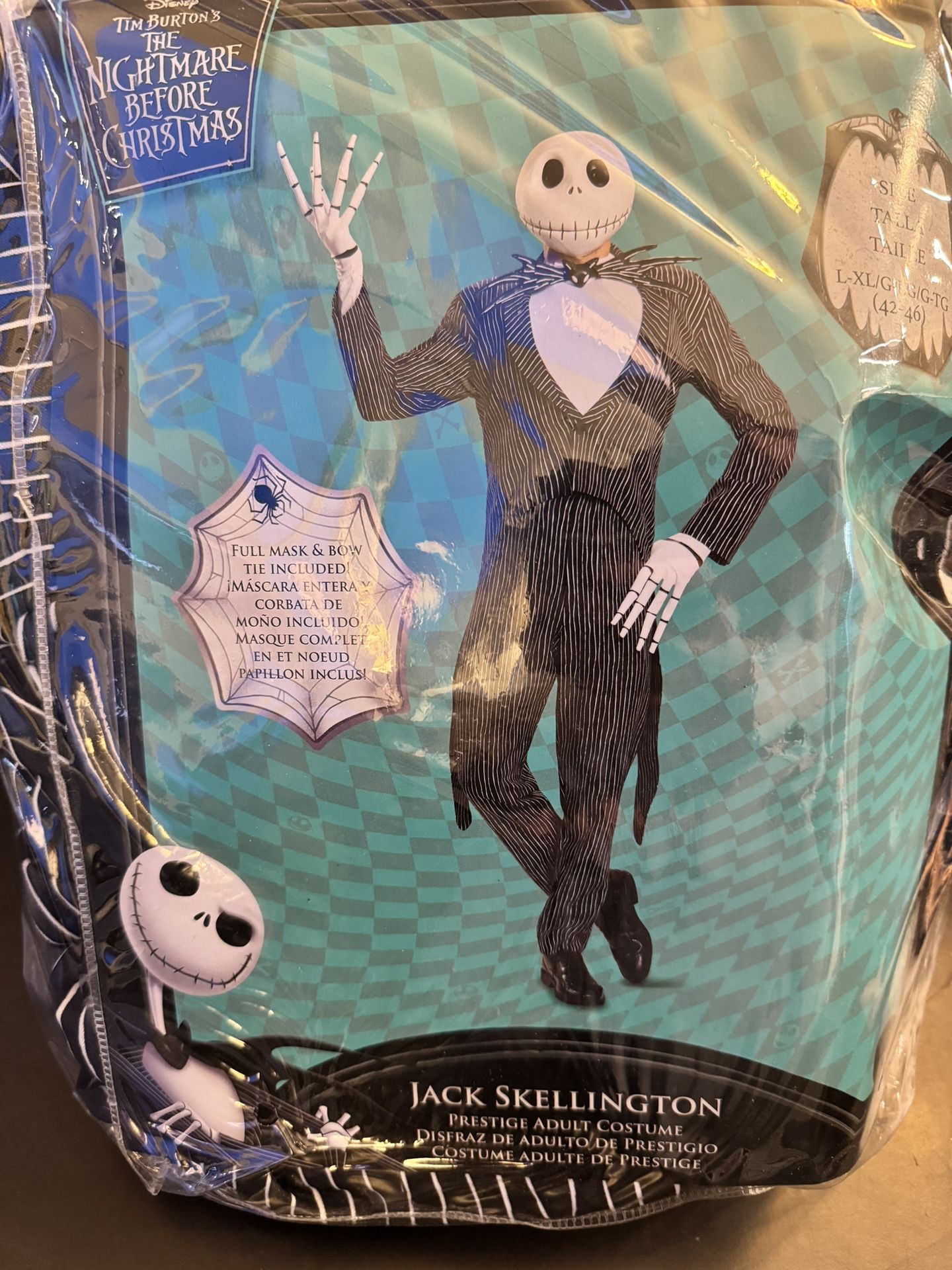 Jack Skellington Prestige Men's Halloween Costume -XL