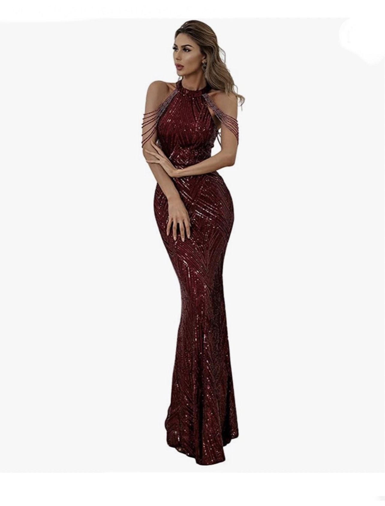 lace halter neckline dress Bella and Bloom Boutique main image 1