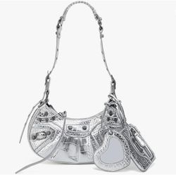 Silver Hobo Bag