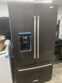 Kitchen aid French door dark stainless