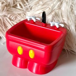 Excellent Condition Disney Parks Mickey Mouse Pants Red Ice Cream Bowl Kitchen Sink Container