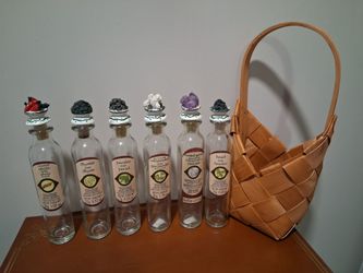 Vintage spice jars glass