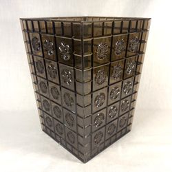 MCM Geometric Lucite Wastebasket