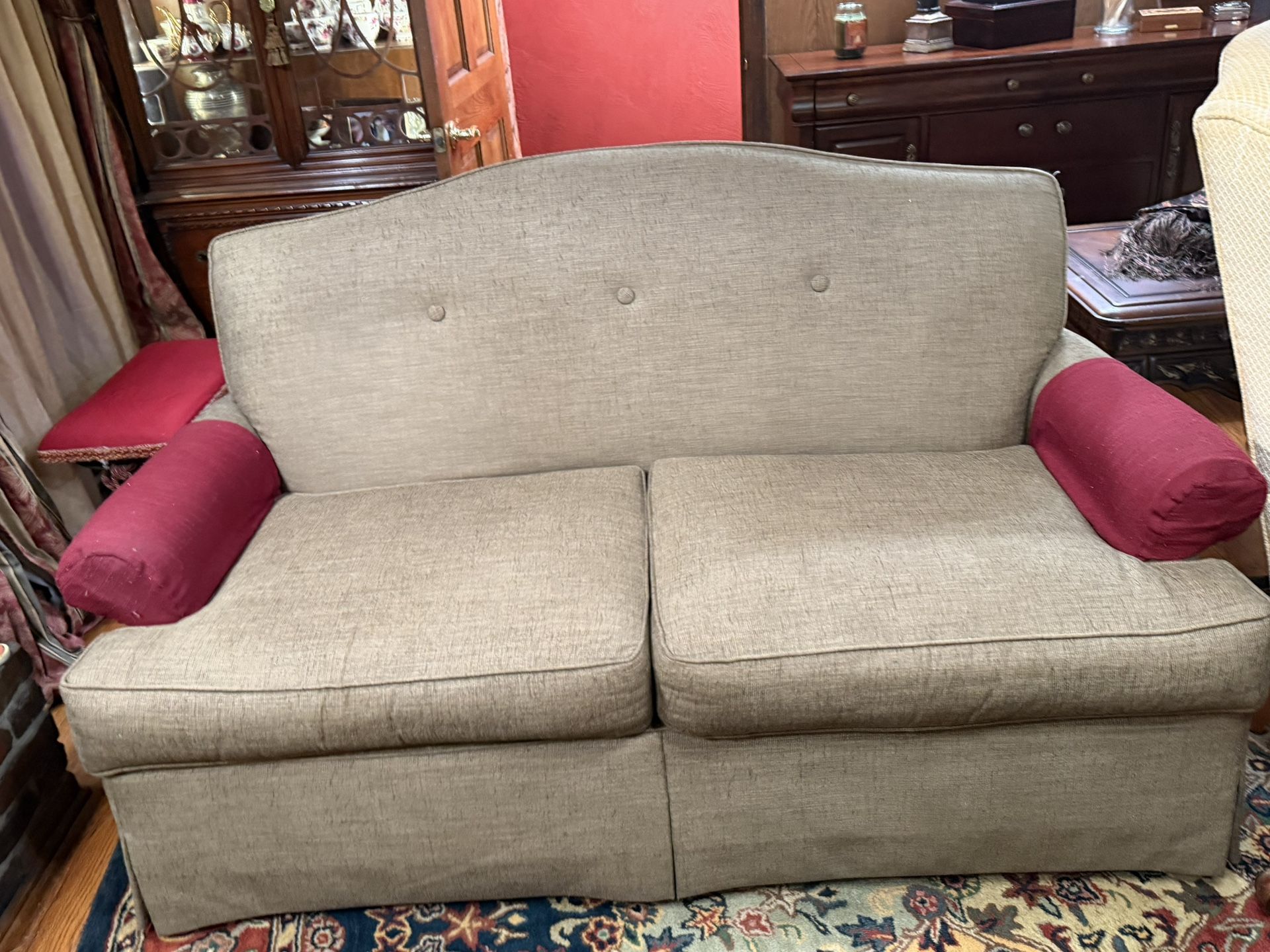 Green-ish-gray-ish Sofa (make An Offer)