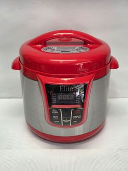 Elite Bistro by Maxi Matic 8 QT Red Pressure Cooker EPC-808R