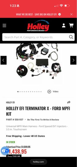 Holley terminator for Sbf.  550-937