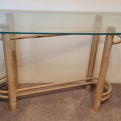 Modern Glass Top Console