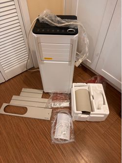 10000 BTU Portable Air Conditioner 450 sq. ft. with Dehumidifier with Remote in White, Timer, 3-Modes