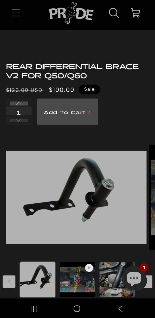 Q50 Q60 Diff Brace